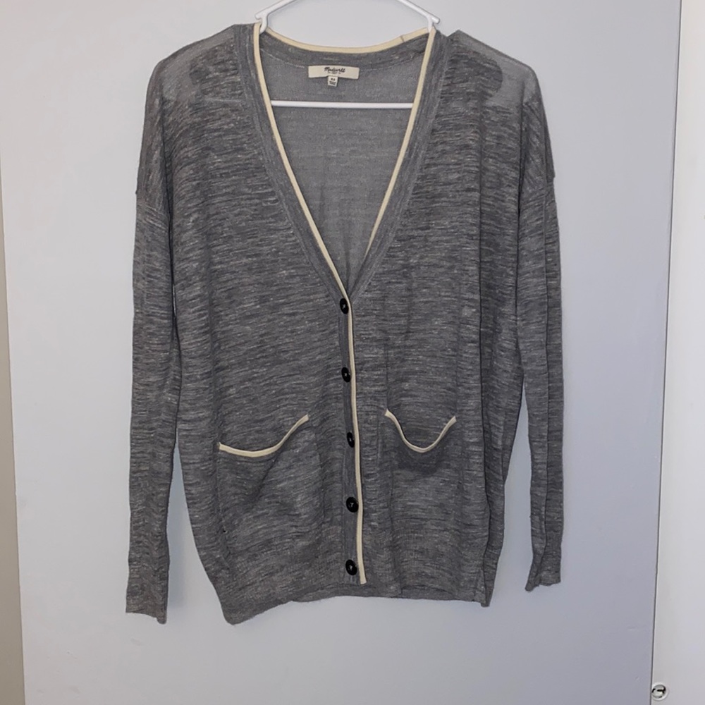 Madewell Color Tip Button Down Cardigan - image 2